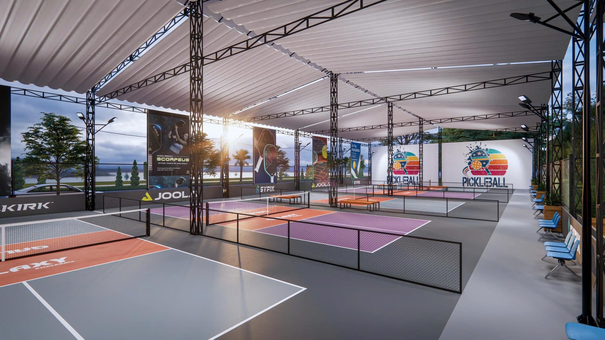 Thiết kế s&acirc;n Pickleball chuẩn quốc tế